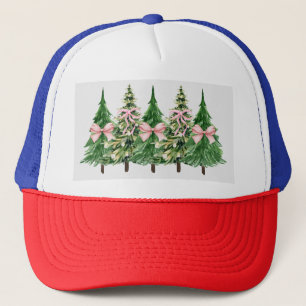 Coquette Christmas Tree, Breast Cancer AwarenessCo Trucker Hat