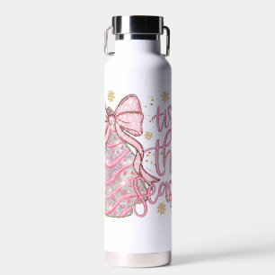 Coquette Christmas Tree Cake Tis the Season Water Bottle