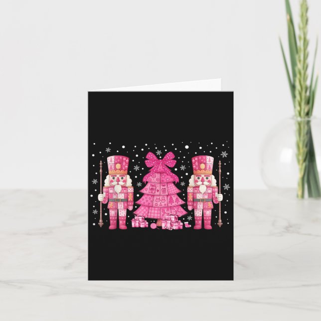 Coquette Christmas Tree Nk Nutcrackers Women Kids  Card (Front)