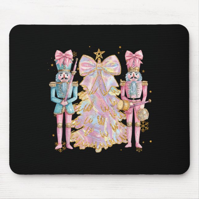 Coquette Christmas Tree Nk Nutcrackers Women Kids  Mouse Pad (Front)