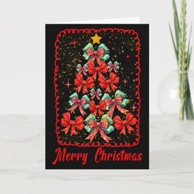 Coquette Christmas,trendy Christmas Funny Gift Wom Card (Front)