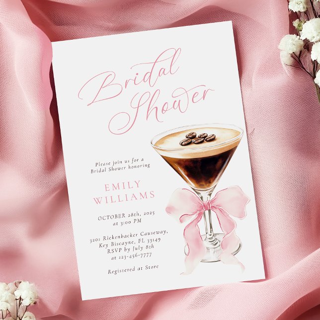 Coquette Coffee Bridal Shower  Invitation (Creator Uploaded)