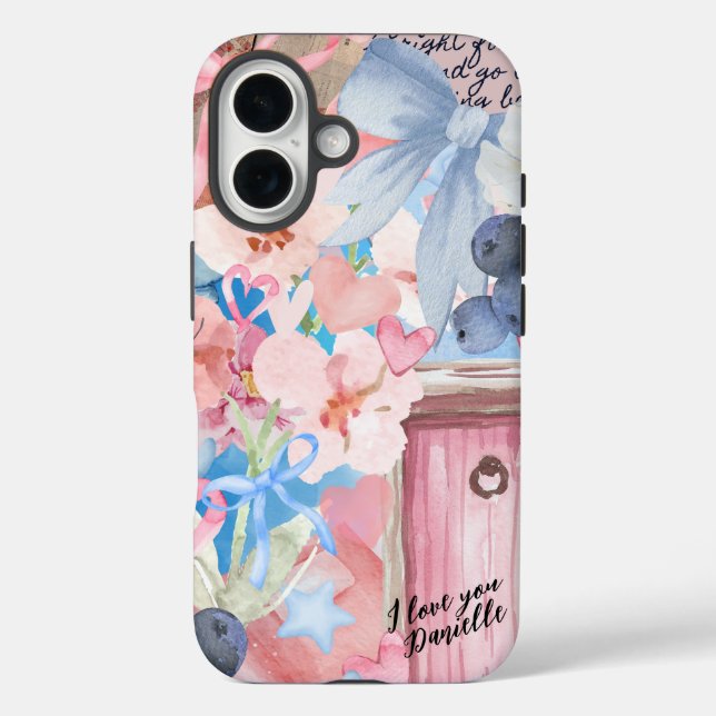 Coquette Collage Customised Valentine Case-Mate iPhone Case (Back)