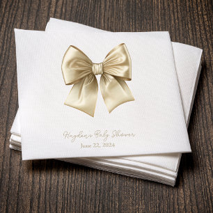 Coquette Cream Bow Personalized Napkin