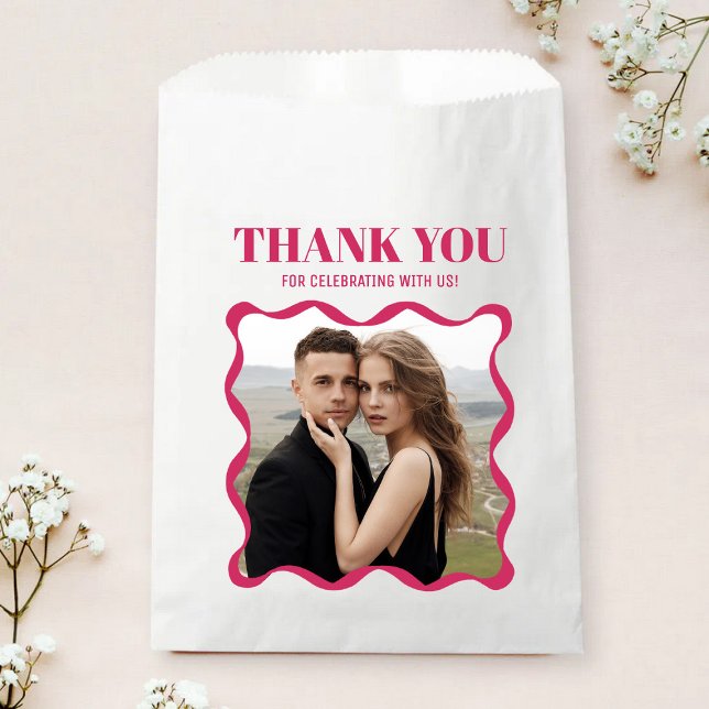 Coquette Curvy Ribbon Retro Wedding Favour Bag (Creator Uploaded)