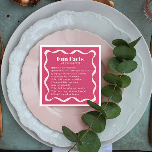 Coquette Curvy Ribbon Retro Wedding Napkin