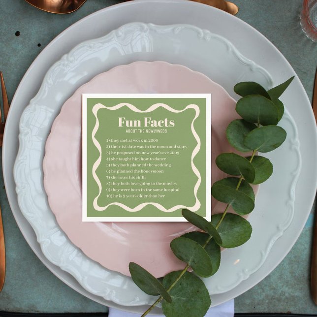 Coquette Curvy Ribbon Retro Wedding Napkin (Creator Uploaded)