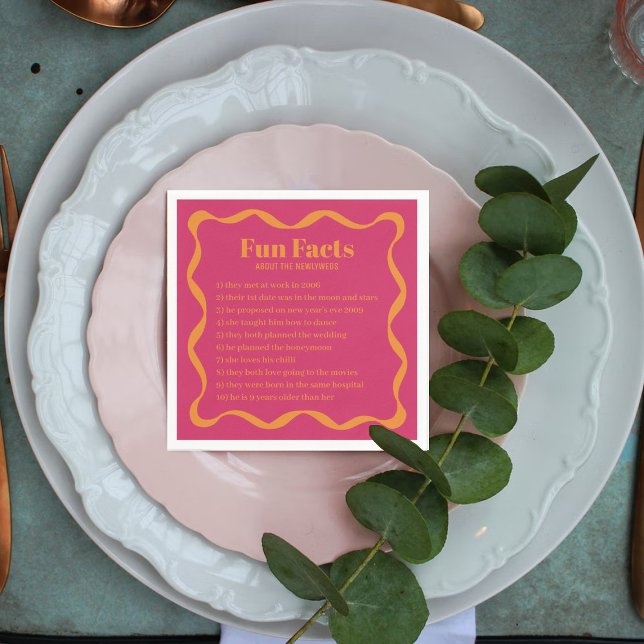 Coquette Curvy Ribbon Retro Wedding Napkin (Creator Uploaded)