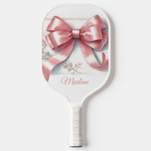 Coquette Cute Pink Bow Girl Ladies Birthday  Pickleball Paddle