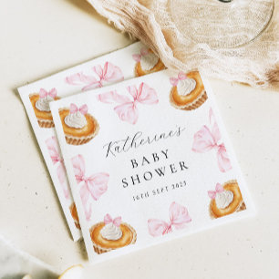 Coquette Cutie Pie Baby Shower Paper Napkin