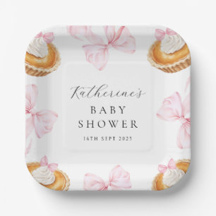 Coquette Cutie Pie Baby Shower Paper Napkin Paper Plate