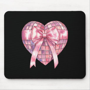 Coquette Disco Heart Pink Valentine Girly Valentin Mouse Pad