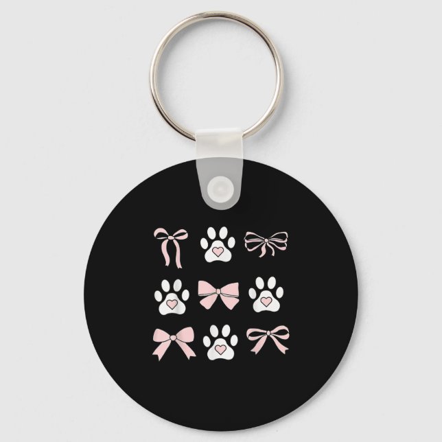 Coquette Dog Balletcore Pet Lover Veterinarian Vet Key Ring (Front)