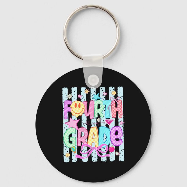 Coquette Ed Funny Teacher Back To School Fourth Key Ring (Front)