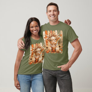 Coquette Fall Highland Cow T-Shirt