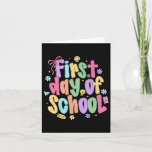 Coquette First Day Of School Bow Preppy Back To Sc Card