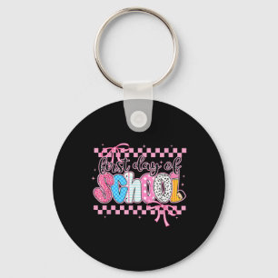 Coquette First Day Of School Preppy Back To School Key Ring