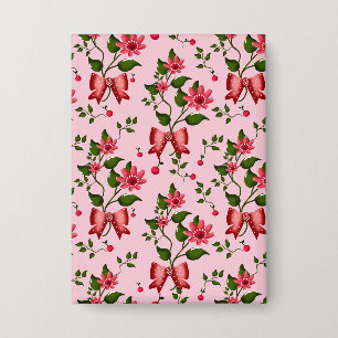 Coquette floral Bow Pattern Wallpaper