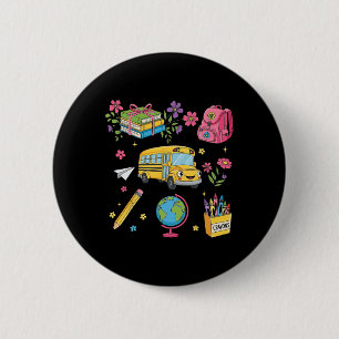Coquette Floral First Day Of Preschool Kindergarte 6 Cm Round Badge