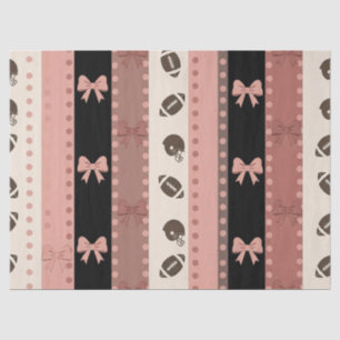 Coquette Football Bows Leopard Pattern (13) Tissue Paper