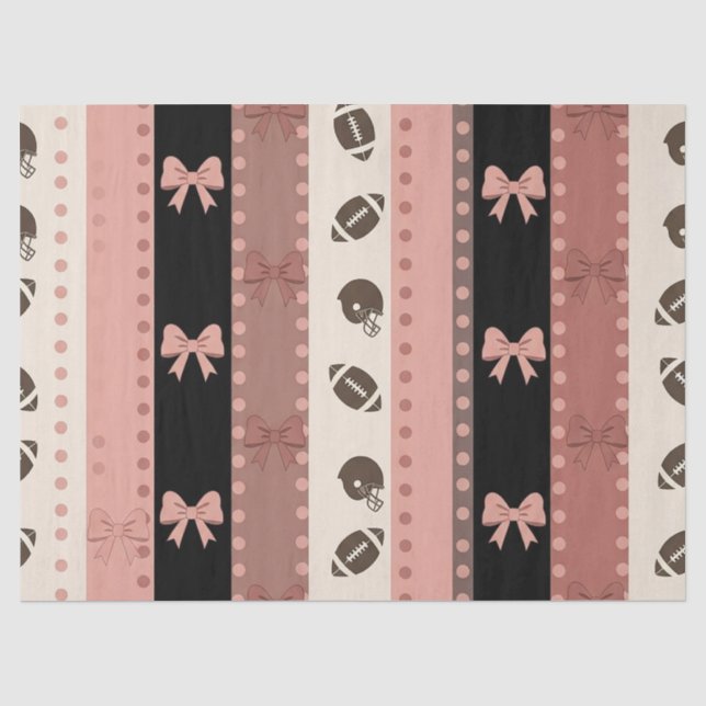 Coquette Football Bows Leopard Pattern (13) Tissue Paper (Front)