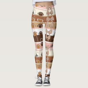 Coquette Football Bows Leopard Pattern (5) Leggings