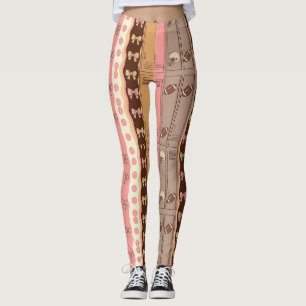 Coquette Football Bows Leopard Pattern (7) Leggings