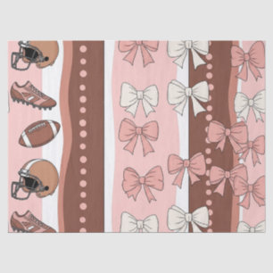 Coquette Football Bows Leopard Pattern (7) Tissue Paper
