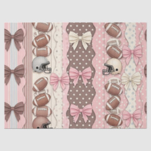 Coquette Football Bows Leopard Pattern (9) Tissue Paper