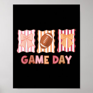 Coquette Football Game Girly Football Mama, Touchd Poster
