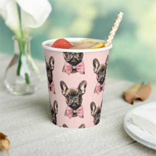 Coquette Frenchie Paper Cups