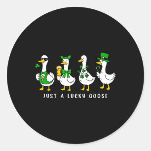 Coquette Funny Just A Lucky Goose Shenanigan St Pa Classic Round Sticker