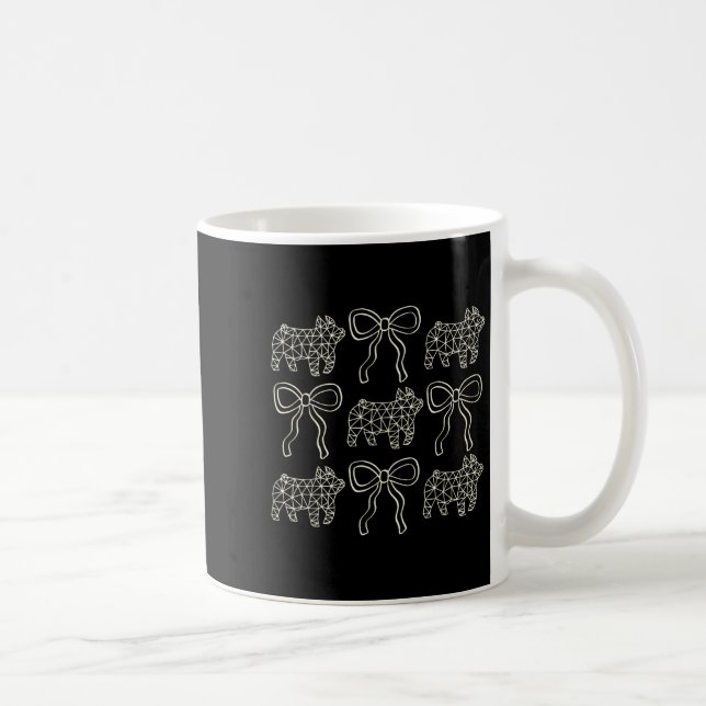 Coquette G Stock Show Livestock Show Mum Hog Breed Coffee Mug (Right)