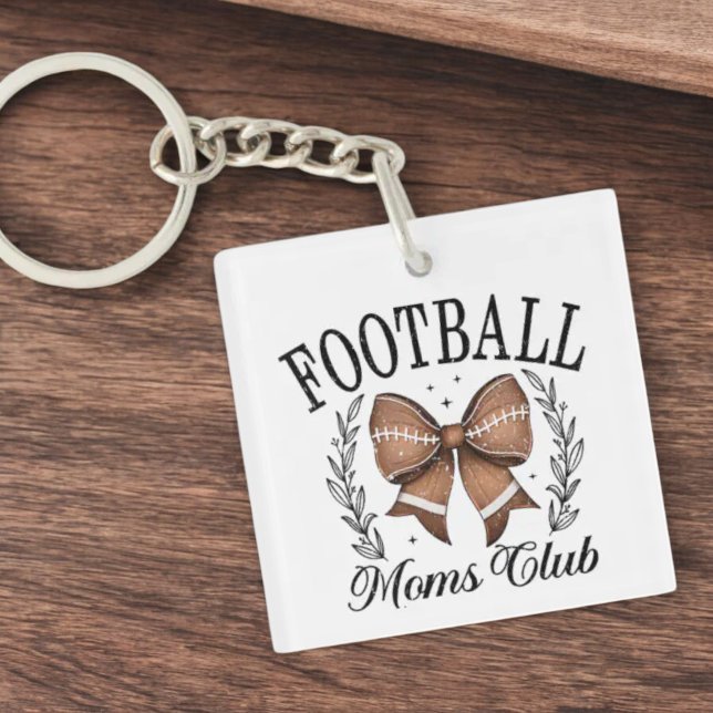Coquette Game Day Football Moms Club Key Ring (Creator Uploaded)