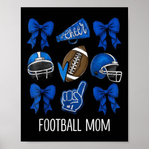 Coquette Game Day Football Mum Team Sport Cheer Fo Poster