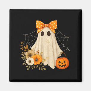 Coquette Ghost Halloween Flower Ghost Soky Lace Gh Magnet