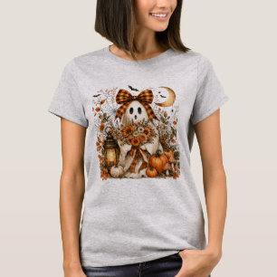 Coquette Ghost Plaid Bow Halloween T-Shirt