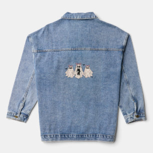 Coquette ghosts with a black cat Classic T-Shirt Denim Jacket