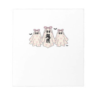 Coquette ghosts with a black cat Classic T-Shirt Notepad
