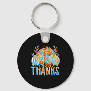Coquette Give Thanks Christian Thanksgiving Floral Key Ring