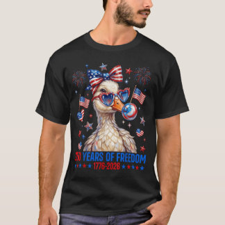 Coquette Goose 4th Of July Patriotic 250th T-Shirt