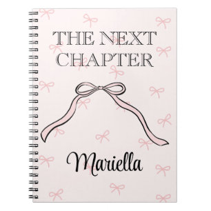 Coquette Graduate Personalised Pink Bow Diary Notebook