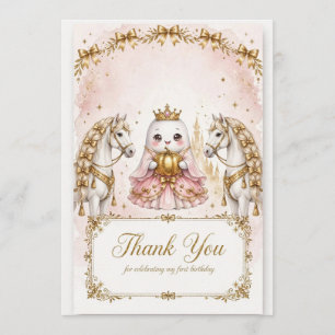 Coquette Halloween 1st Birthday Thank You  Card