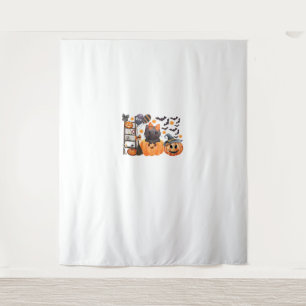 Coquette Halloween Cute Cat Bows Pumpkin Spooky Se Tapestry