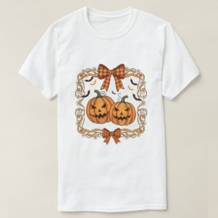 Coquette Halloween Pumpkin: A Spooky yet Chic Deco T-Shirt