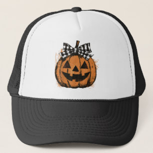 Coquette Halloween Sweater, Retro Pumpkin Patch Trucker Hat