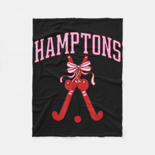 Coquette Hamptons Field Hockey Preppy Vintage Soft Fleece Blanket