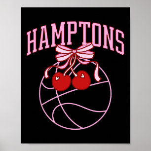 Coquette Hamptons Sketll Preppy Vintage Soft Girl  Poster