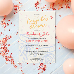 Coquette Happily Ever After Couple's Bridal Shower Invitation