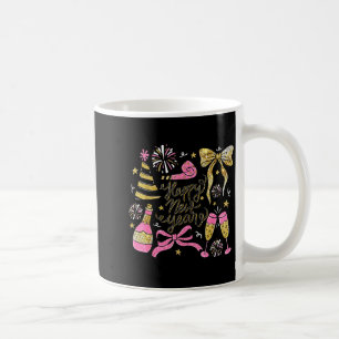 Coquette Happy New Year 2026 Champagne New Year's Coffee Mug